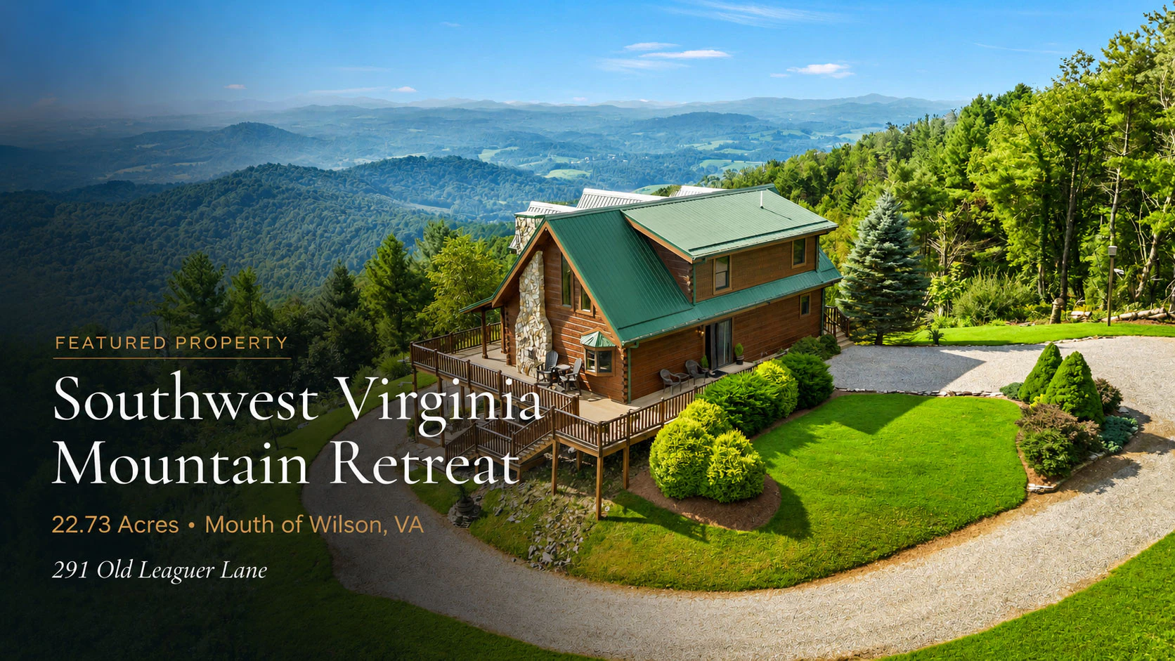 Southwest Virginia Mountain Log Home Estate Offers 22+ Acres of Privacy and Panoramic Views image